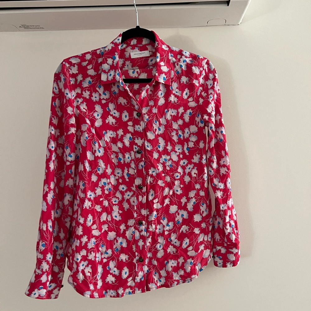 Equipment Femme Floral Silk Shirt